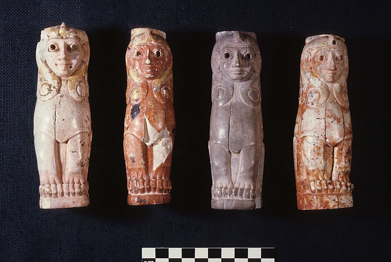 File:Four ivory sphinxes from Acemhöyük, Turkey. Pratt ivories, Metropolitan Museum of Art.jpg