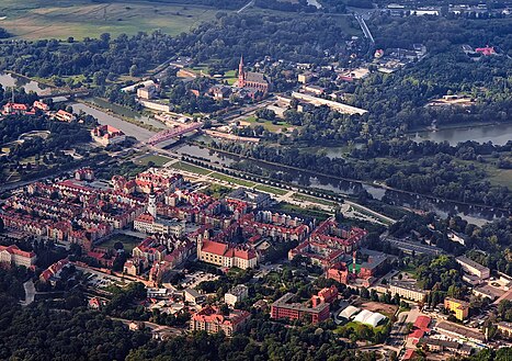 Głogów aus der Luft