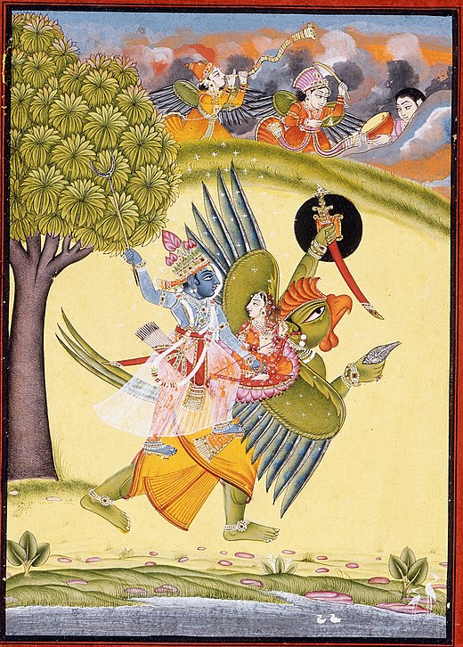 Garoeda met Vishnoe en Lakshmi