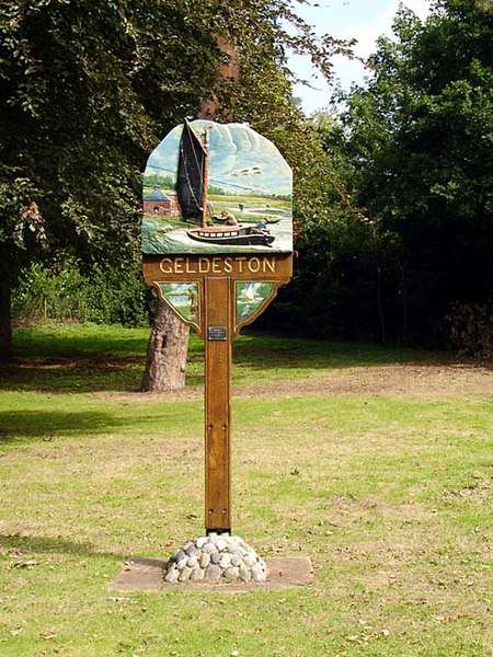 File:Geldeston Village Sign - geograph.org.uk - 222876.jpg