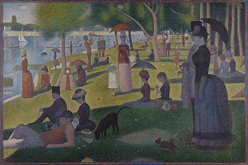 Georges Seurat: Un dimanche après-midi à l'Île de la Grande Jatte, 1884 ("En søndag eftermiddag på øen la Grande Jatte")