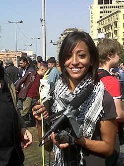 Gigi Ibrahim at the 2011 Egyptian protests.jpg