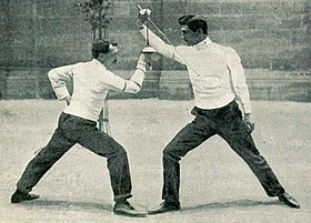 Gilbert Bougnol (G., professeur) et Louis Perrée (D., amateur), aux JO 1900.