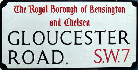 Gloucester Road sign