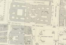 Great George Street and surrounding roads on an Ordnance Survey map, circa 1964 Great george street os map c1964.png