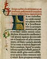 An chéad leathanach den Bhíobla Gutenberg (Réamhrá ó Naomh Iaróm: Incipit epistola sancti iheronimi ad paulinum ... )