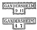 Kalapács formájú bélyegző Gandersheimből