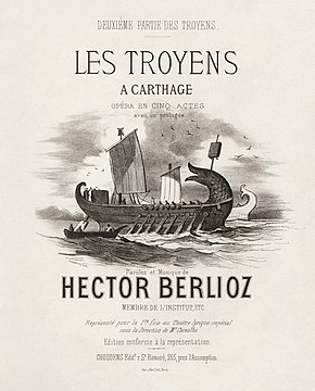 Hector Berlioz, Les Troyens à Carthage vocal score cover - Restoration