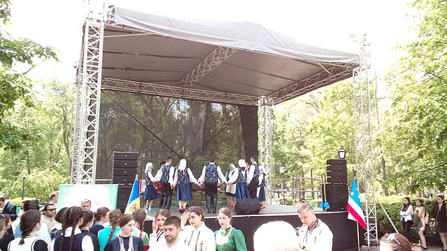 Gagauz people in Chișinău, celebrating Hıdırellez in May 2017