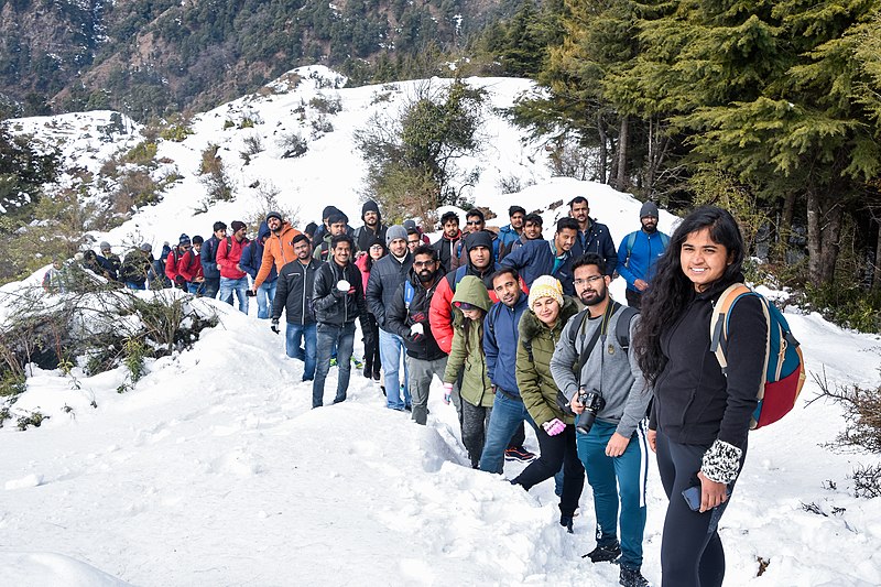 File:Hikers Snow Kandi IIT Mandi Himachal Jan20 D72 13625.jpg