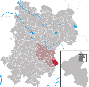 Poziția Hundsangen pe harta districtului Westerwaldkreis