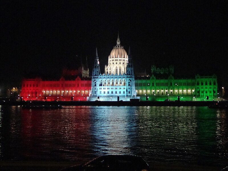 File:Hungarian Parliament at Night.jpg