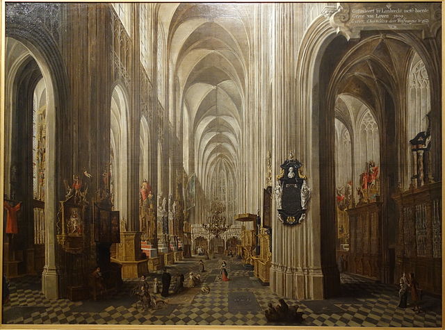 Interior of the St. Peter's Church, Leuven by Wolfgang de Smet, 1667