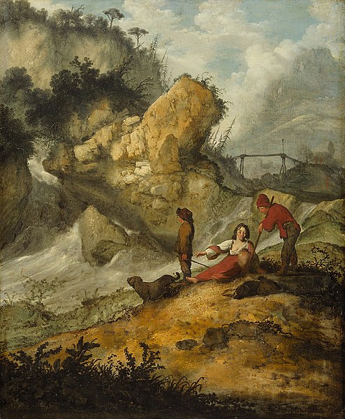 File:Jacobus Sibrandi Mancadan - Felsige Landschaft mit Gießbach und Hirten - GG 9123 - Kunsthistorisches Museum.jpg