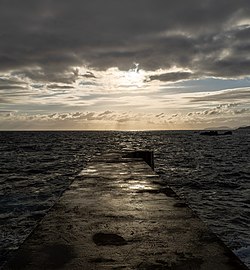 Jetty at Poças de São Vicente, Capelas, São Miguel Island, Azores, Portugal