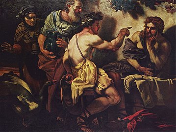 JC Loth, Júpiter e Mercúrio hospedados por Philemon e Baucis, antes de 1659, Viena, Kunsthistorisches Museum
