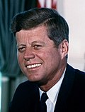 Thumbnail for File:John F. Kennedy, White House color photo portrait (cropped).jpg