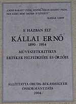A(z) Kállai Ernő (művészeti író) lap bélyegképe