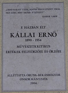 Ernő Kállai Hungarian art historian, journalist, museologist, teacher