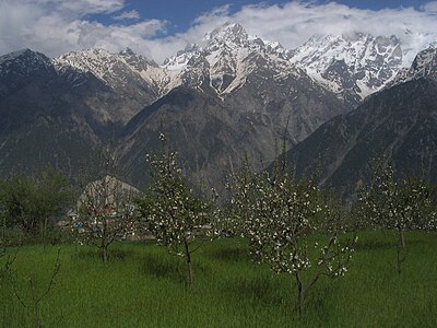 Kalpa, a typical town in Himachal Pradesh.