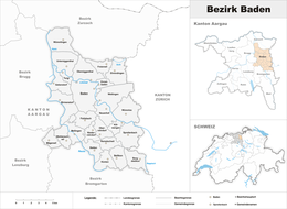 Baden (distret) - Localizazion
