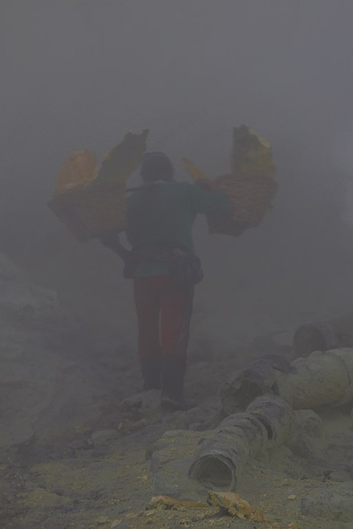 Kawah Ijen sulfur miner - Indonesia