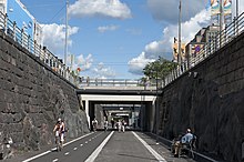 Baana, a shared-path rail trail in Helsinki Kevyen liikenteen vayla Baana - G8541 - hkm.HKMS000005-km0000n5jx.jpg