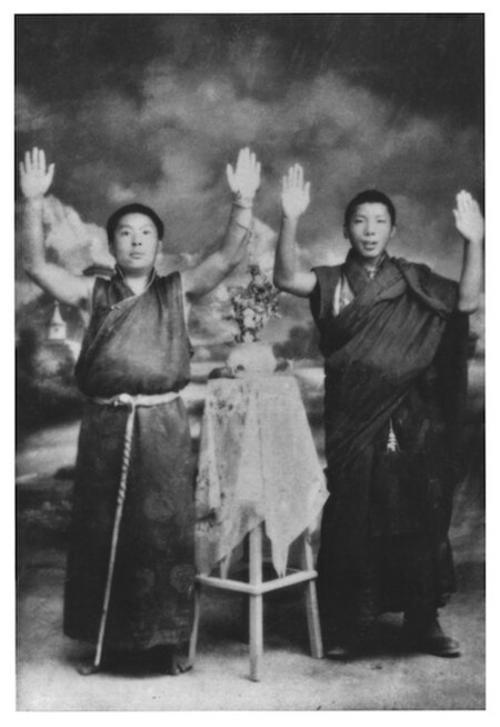 Khenpo Gangshar (left) and Chögyam Trungpa