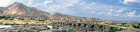 Vue du second pont de Khodaafarin depuis la rive iranienne