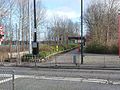 The view east along the footpath connecting Brunton Lane to Platform 2 1 February 2013