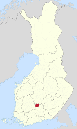 Location of Kuhmoinen in Finland