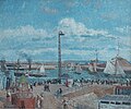 L'Anse des Pilotes et le brise-lames est, Le Havre, après-midi, temps ensoleillé, Camille Pissarro