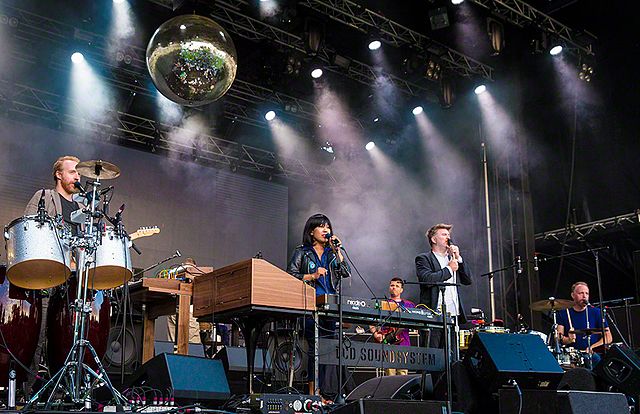 LCD Soundsystem performing live in 2016