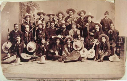 The Orquestra Típica Mexicana led by Carlo Curti in Columbus, Ohio, 1885
