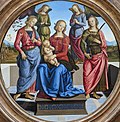Vignette pour La Vierge et l'Enfant entourés de deux anges, sainte Rose et sainte Catherine