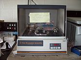 A temperature-controlled shaker, as used in biochemistry work Laboratory shaker.jpg