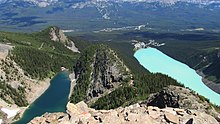 View from Devils Thumb, on the Beehive Hike. Lake Louise & Lake Agnes view from Devils Thumb2.jpg