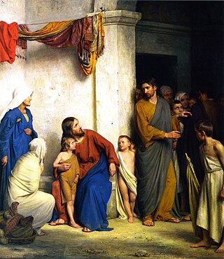 <span class="mw-page-title-main">Teaching of Jesus about little children</span> Biblical scene of Jesus of Nazareth blessing children and popular theme in art