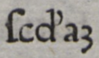 Et dans ‹ ſcđaꝫ ›, l’abbréviation de secundam, dans Bartolus de Saxoferrato, Super secunda parte Codicis, 1471, 68v.