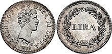 Luccan lira, 1838 Lira di Lucca 1838.jpg