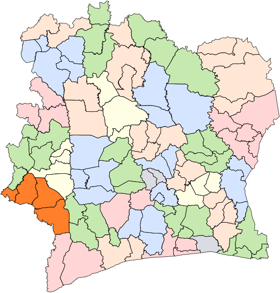 File:Location Map of Cavally Region in Côte d'Ivoire.svg