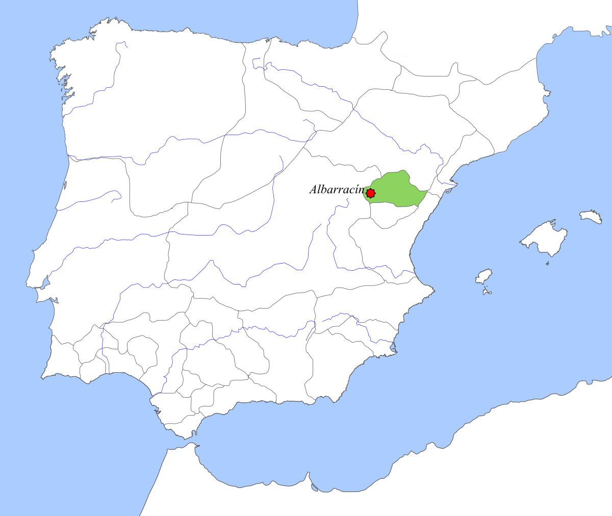 sierra albarracin mapa Taifa of Albarracín   Wikipedia