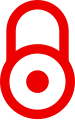 no open access icon (red)