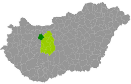 Distret de Mór - Localizazion