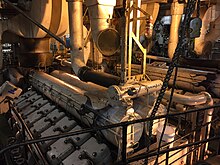 Colleges like the California Maritime Academy train engineering cadets in engine rooms who may seek to join MEBA after graduating. MEBA pic.JPG
