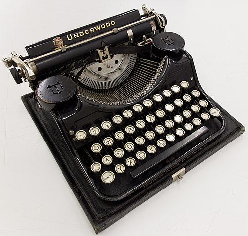 Mechanical desktop typewriters, such as this Underwood Typewriter, were long-time standards in government agencies, newsrooms, and offices.