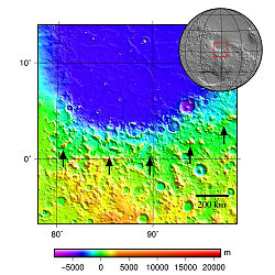 topografická mapa Libya Montes