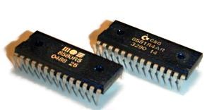 MOS 6581 and 8580 Commodore 64 SID chips