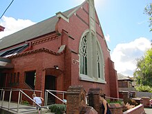 Church exterior in 2014, showing new access ramps MPC outside.JPG