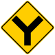 Zeichen W1-5 Y-Kreuzung
